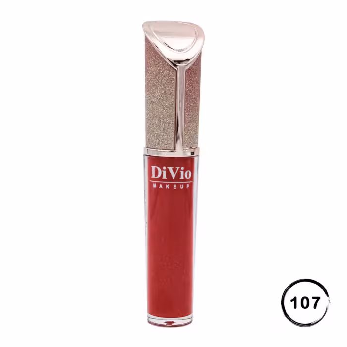 رژ لب مایع اکلیلی دیویو 107 | DIVIO Shine Lipgloss