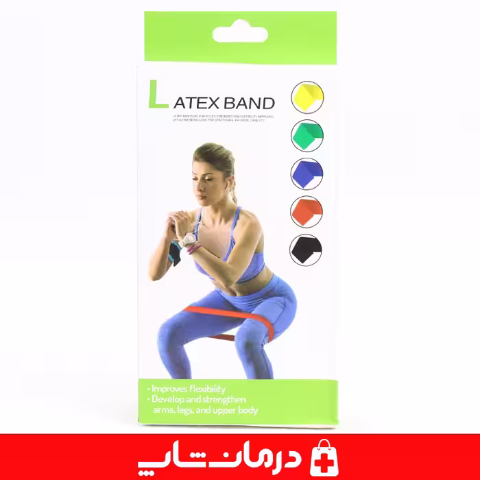 کش پیلاتس لاتکس باند 5 عدn کش لوپ latex band fit simplify