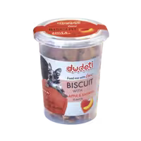 تشویقی بیسکوییت سگ برند Dudoti دودوتی با طعم سیب و موز 150 گرمی
