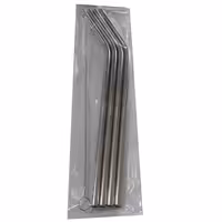 نی شربت استیل ساده به همراه فرچه