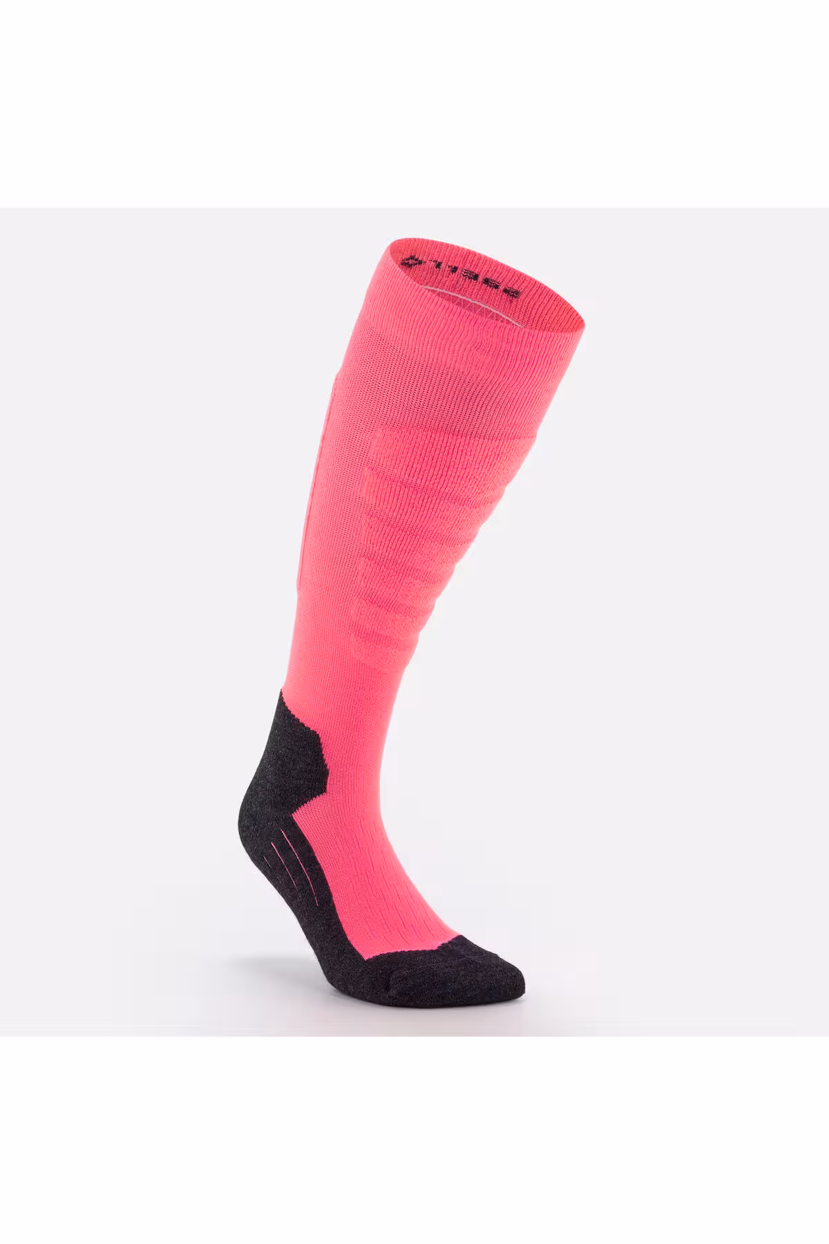 مردانه و زنانه جوراب اسکی اسنوبرد بزرگسالان صورتی سیاه نئونی 100 Decathlon