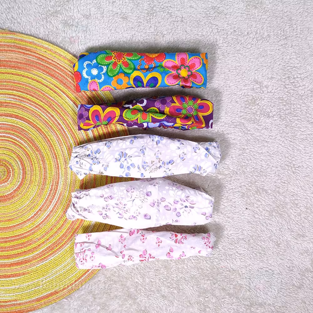 دستمال سر کشی چاپی گل ریز