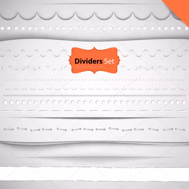 وکتور ست جدا کننده Divider | گرافیک با طعم تربچه