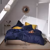 روتختی سرمه‌ای طلایی ساده کاوری