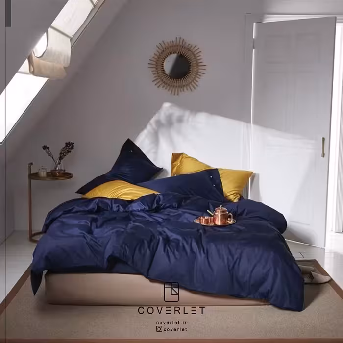 روتختی سرمه‌ای طلایی ساده کاوری