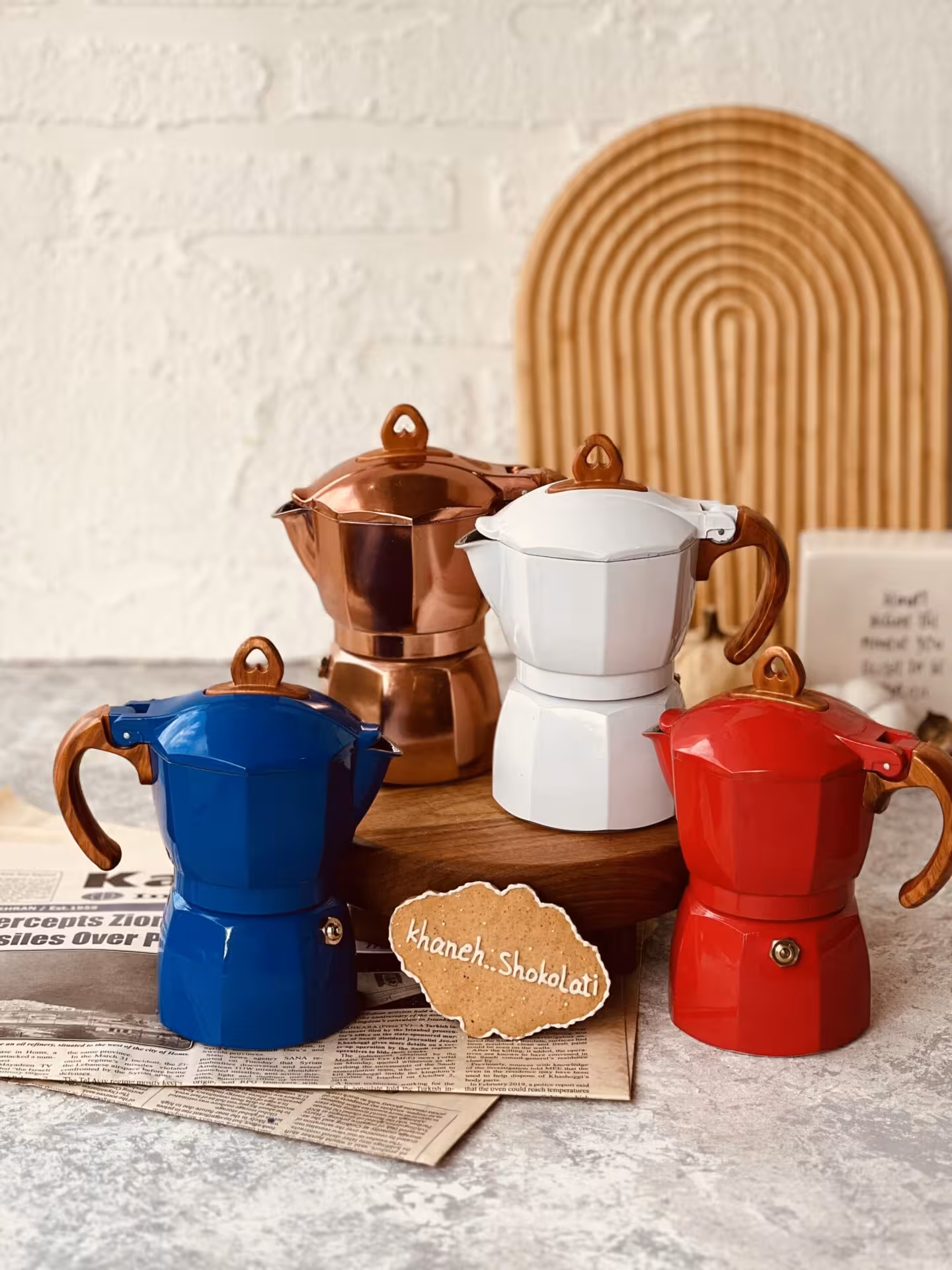 موکاپات 3 کاپ دسته طرح چوب کد0043