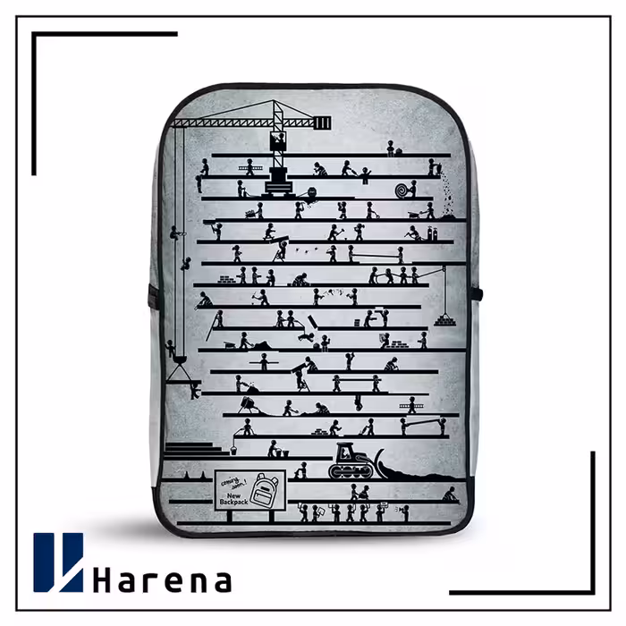 کوله پشتی مخمل مهندسی