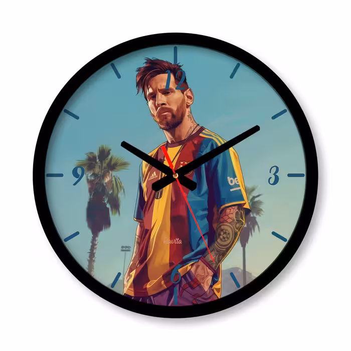 ساعت دیواری بزرگ راویتا طرح نقاشی مسی کد 3586