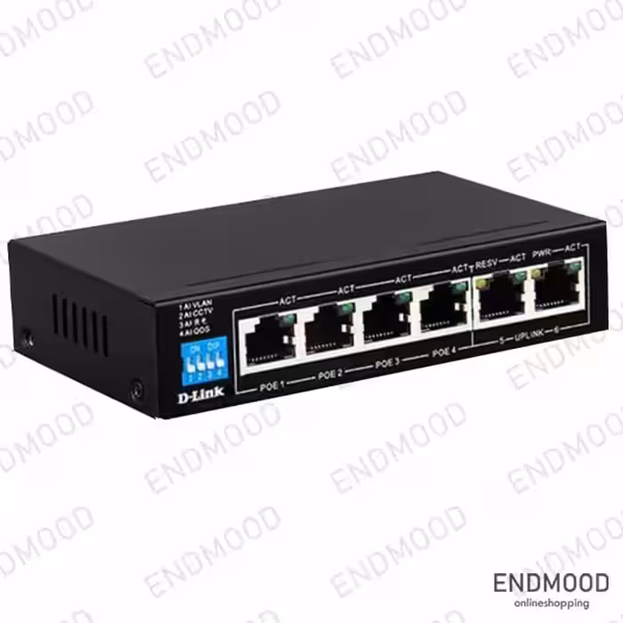 سوییچ 6 پورت  PoE دوربرد DES-F1006P-E دی لینک