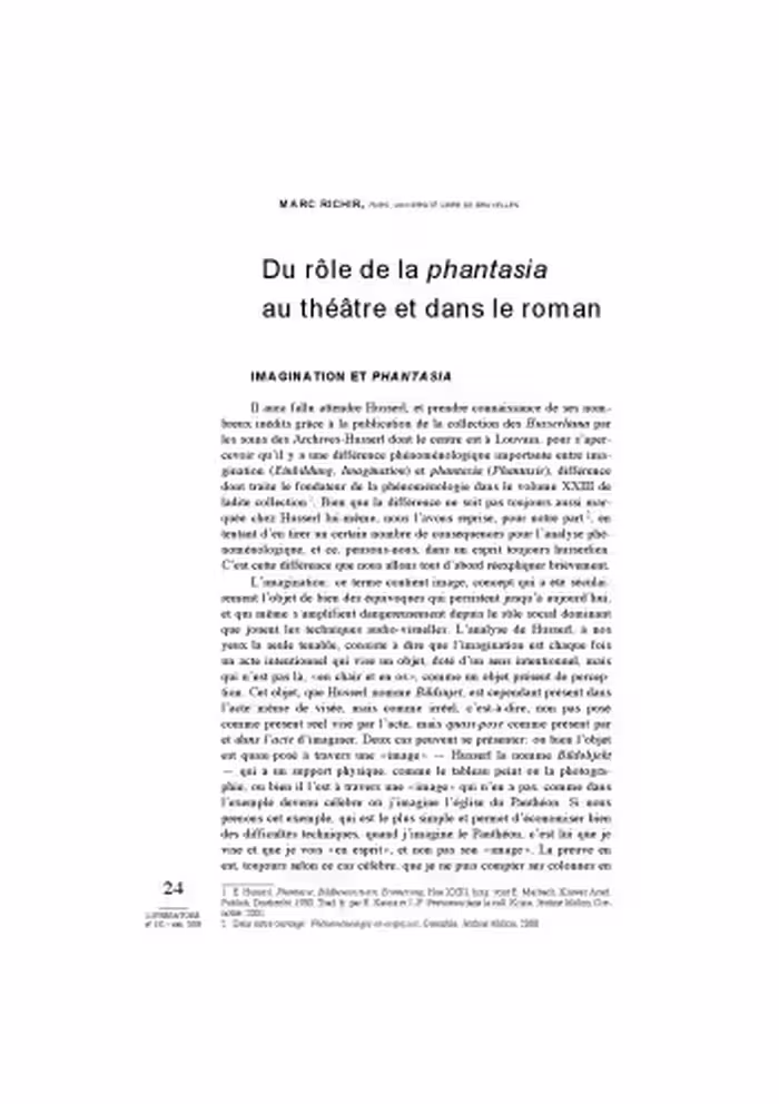 خرید و دانلود نسخه کامل کتاب Du rôle de la phantasia au théâtre et dans le roman