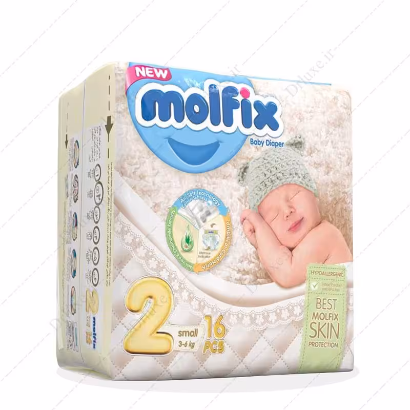 پوشک بچه مولفیکس سایز 2 بسته 16 عددی