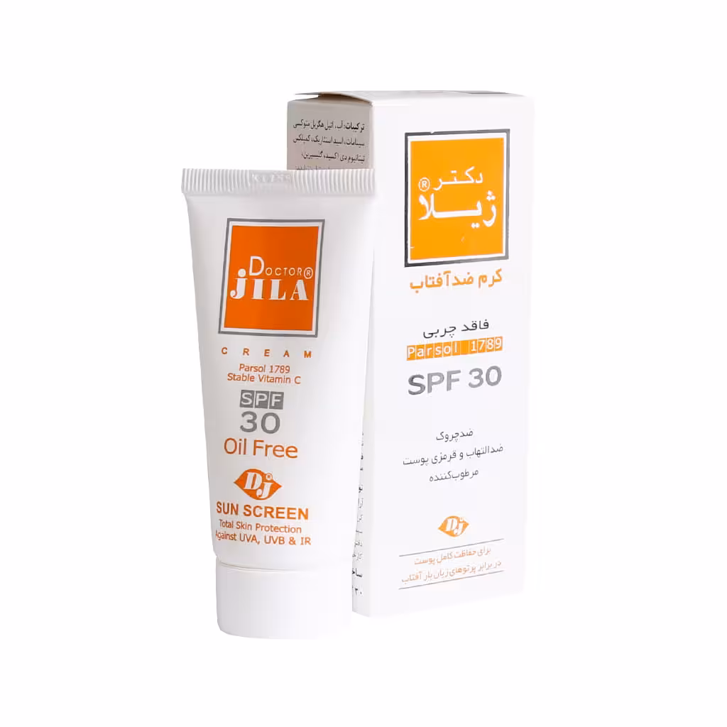 کرم ضد آفتاب بی رنگ فاقد چربی SPF30 دکتر ژیلا