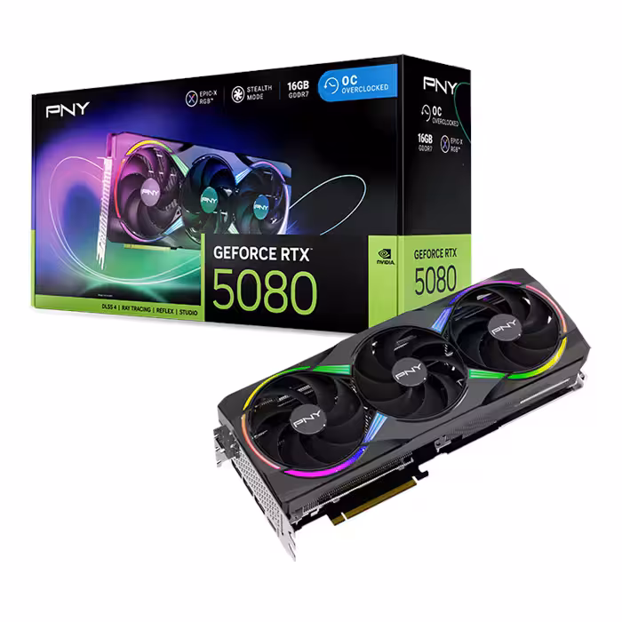 کارت گرافیک پی ان وای GeForce RTX 5080 EPIC-X 16GB ARGB
