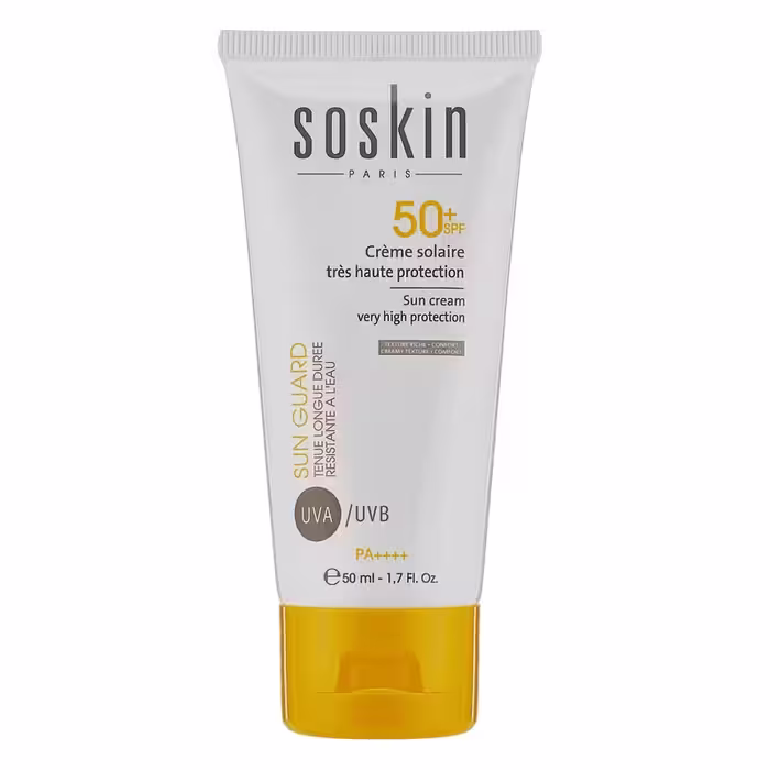 کرم ضد آفتاب بی رنگ spf50 ساسکین