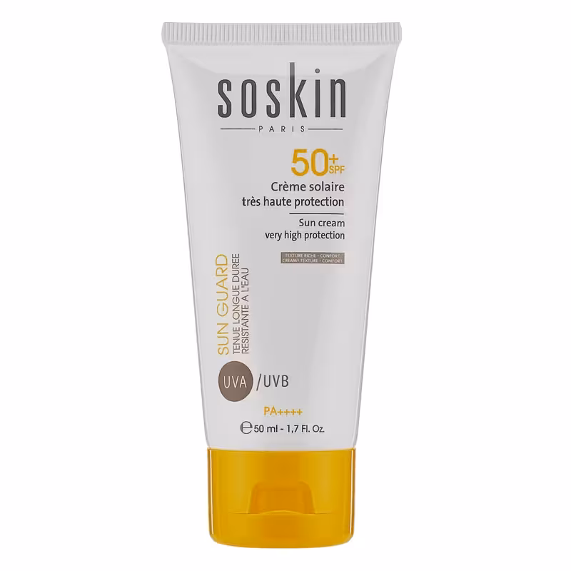 کرم ضد آفتاب بی رنگ spf50 ساسکین