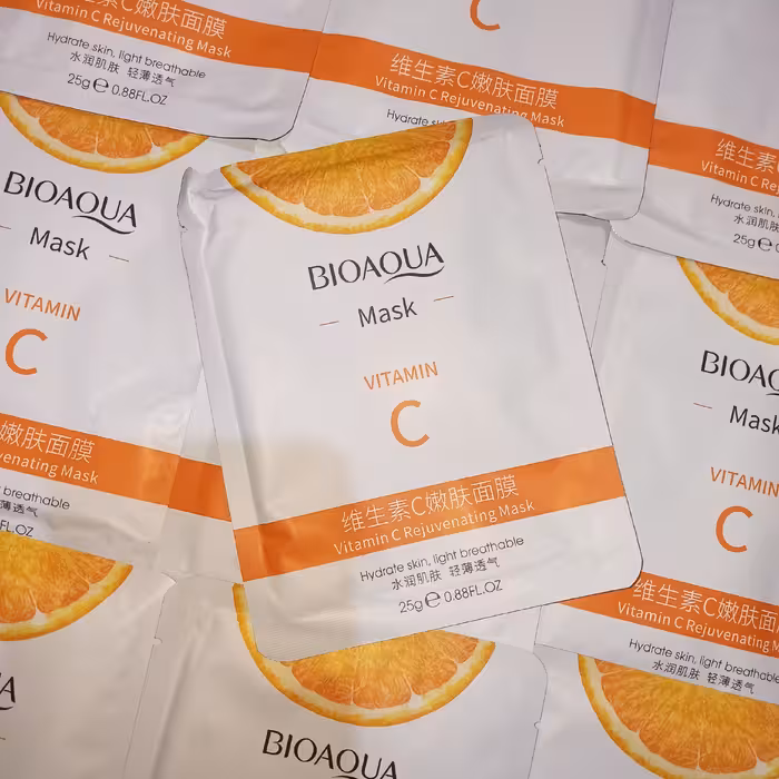 بیوآکوا - ماسک ورقه ای حاوی ویتامین سی مدل جوانساز تاریخ انقضا 2025