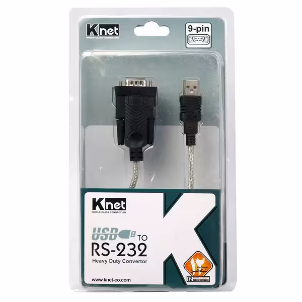 کابل مبدل USB2.0 به RS232 COM کی نت مدل K net K-COURS232