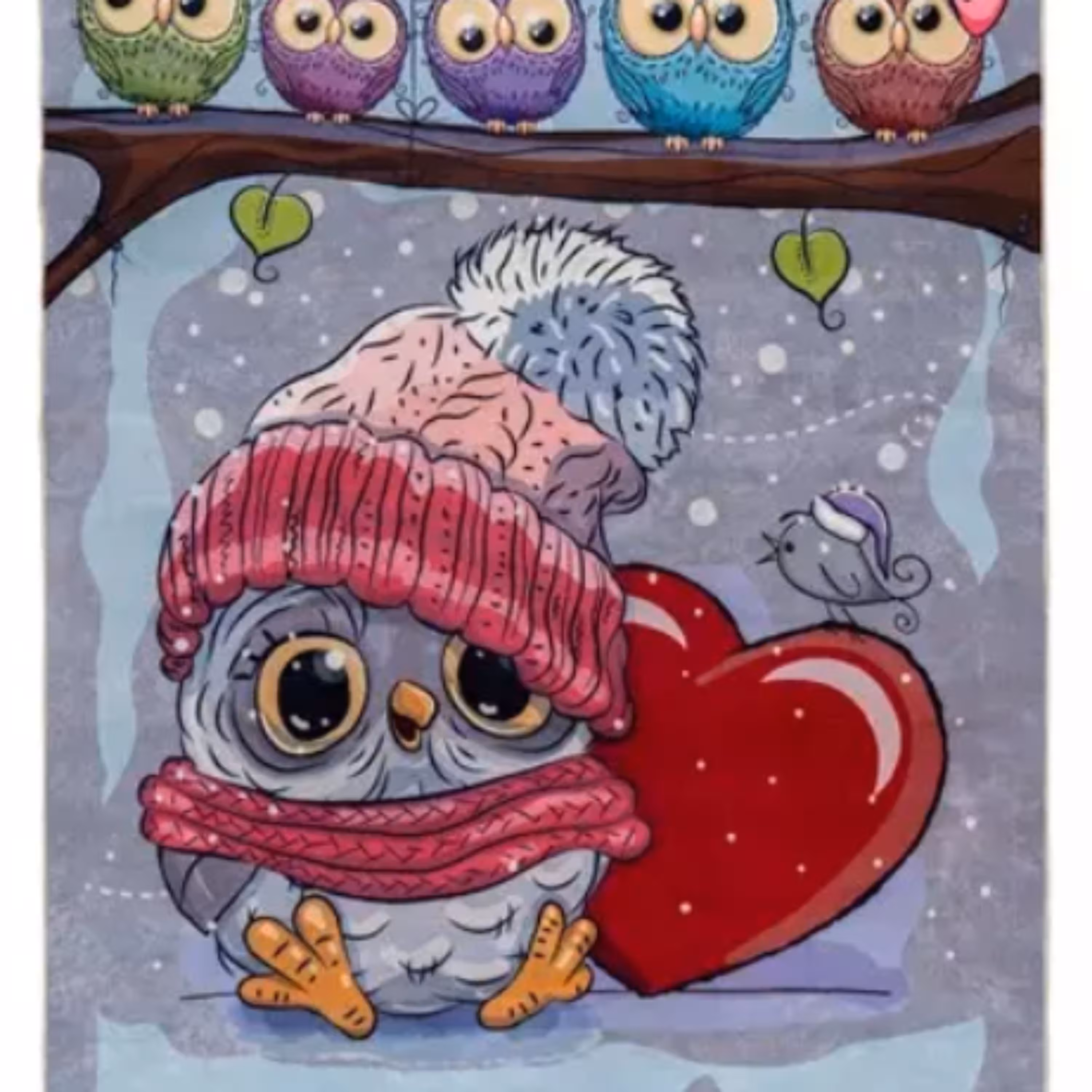 فرش ماشینی کودک  (شش متری200در300) طرح جغدهای فانتزی کد101205