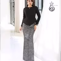 پیراهن مهمانی زنانه پولکی زارا ومازراتی مدل نیلماه