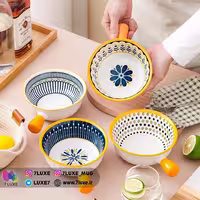 کاسه گرد سرامیکی تک دسته