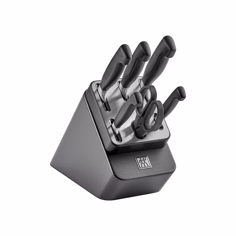 سرویس چاقو 7 پارچه زولینگ مدل فور استار با پایه خود تیز شونده ZWILLING Four Star Self Sharpening Knife Block