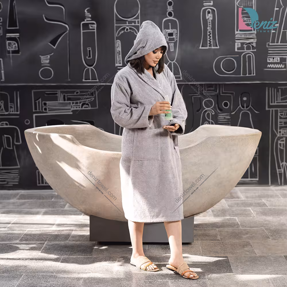 حوله تن پوش آرام رنگ فیلی