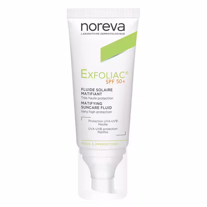 فلوئید ضد آفتاب نوروا Noreva پوست چرب مدل  exfoliac spf 50