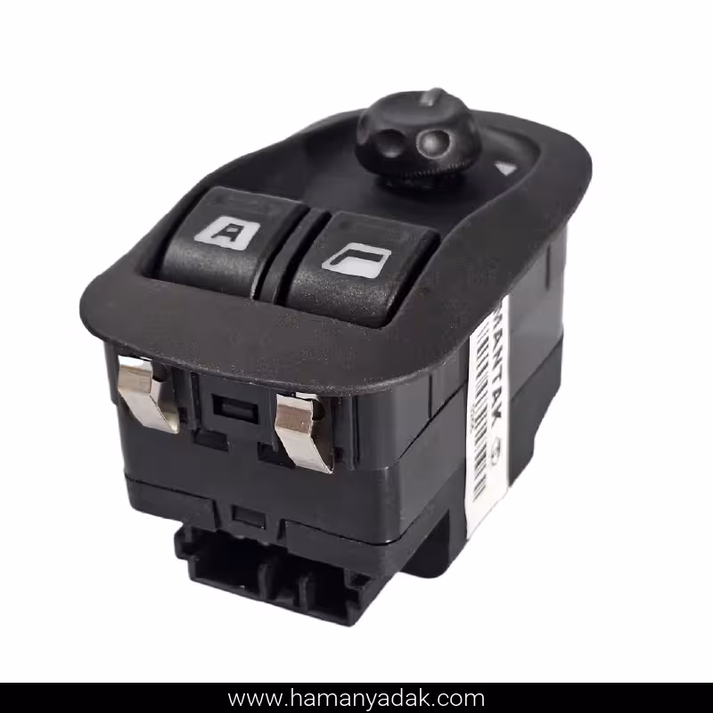 کلید شیشه بالابر اتو پژو 206 تیپ 5 قدیم دو سوکت برند هیرکان