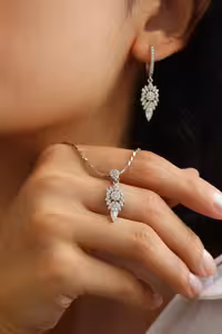 نیمست نقره جواهری کد 00476