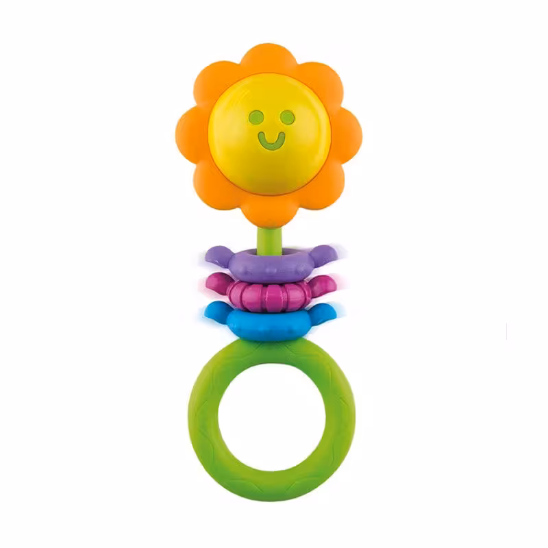 جغجغه و دندان گیر نوزاد طرح گل winfun مدل 00182