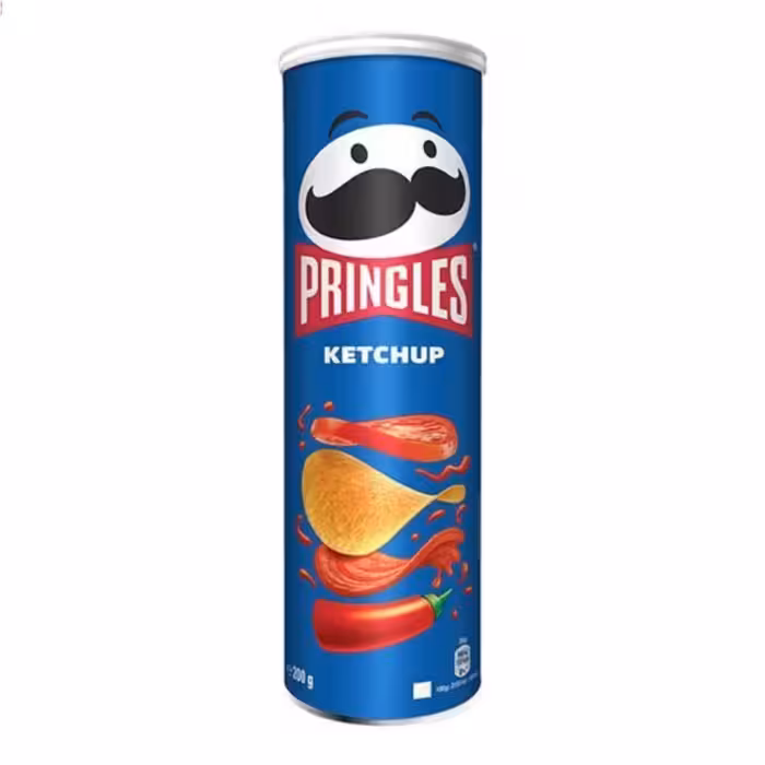 چیپس پرینگلز آبی با طعم کچاپ 165 گرمی pringles
