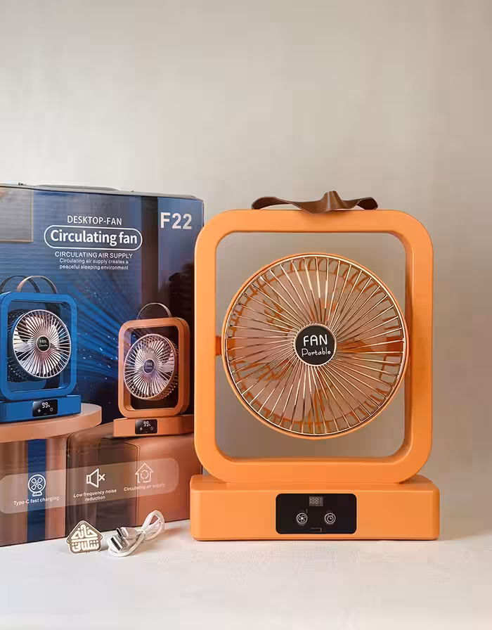 پنکه شارژی دسته چرمی Portable کد002792