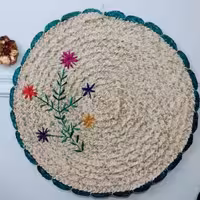 سفره حصیری گلدار80 سانتی