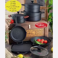 سرویس قابلمه چدن 10 پارچه نالینو کد 0168 با 24 ماه ضمانت
