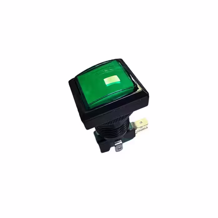 کلید مربعی سبز با LED12V کد 1295