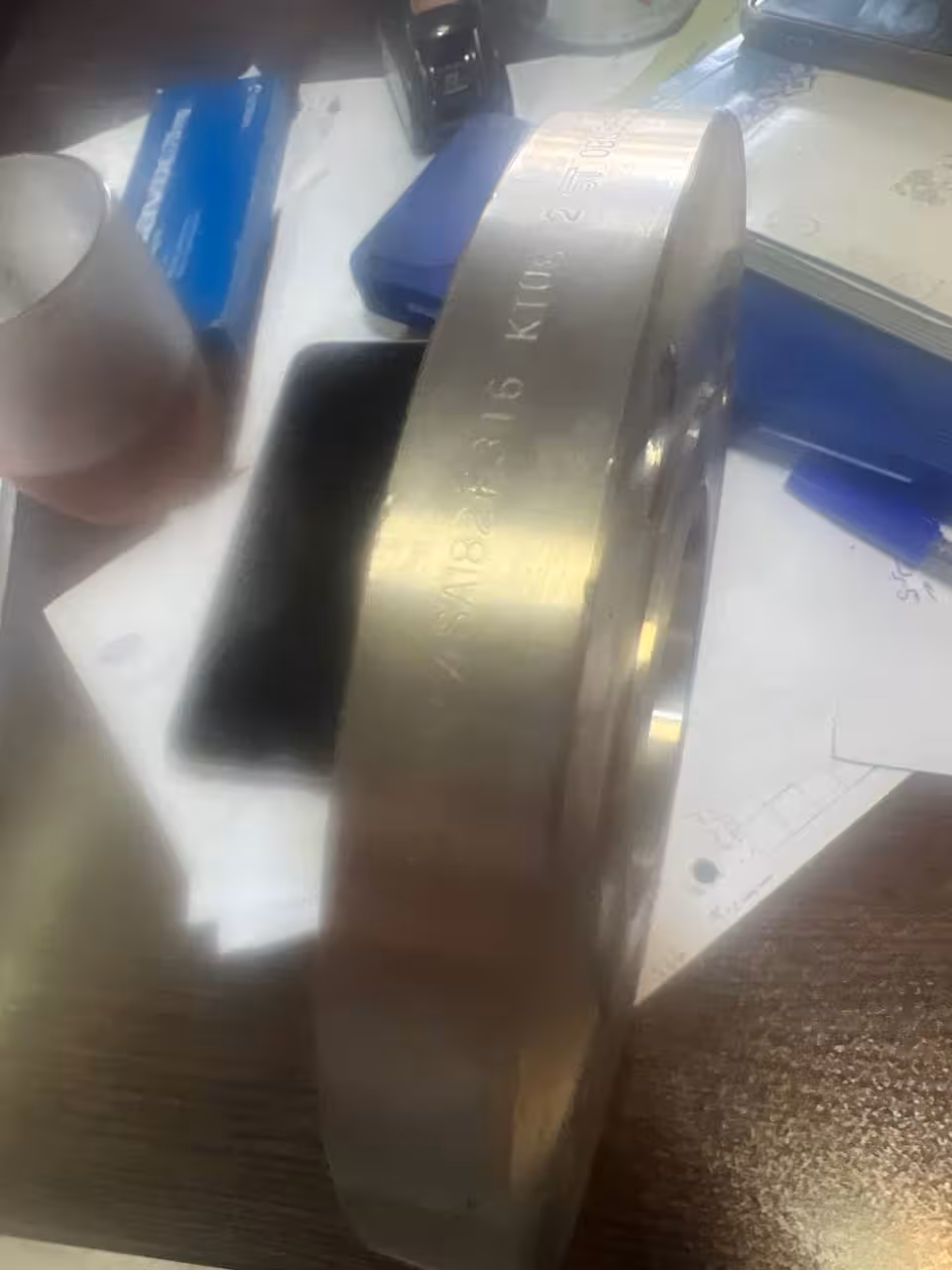 فلنج اسلیپ ان  استنلس استیل 2 1/2" کلاس 150ریس فیس  از جنس SA182F316/F316L B16.5فابریک