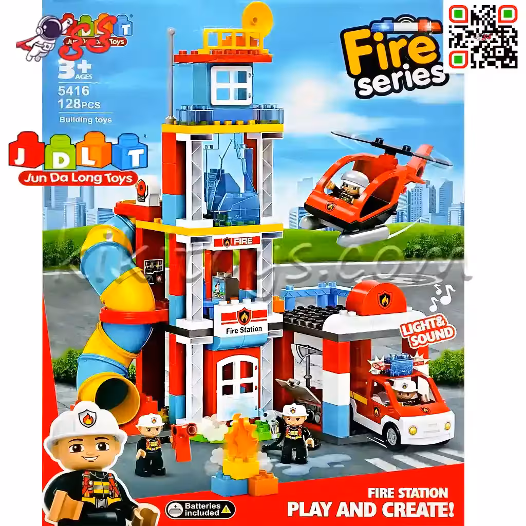 لگو دوپلو ایستگاه آتشنشانی بزرگ قطعه درشت کودک JDLT 5416