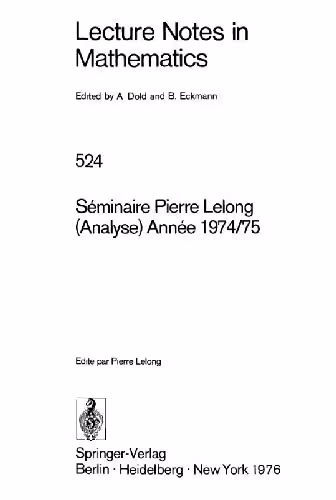 خرید و دانلود نسخه کامل کتاب Seminaire Pierre Lelong (Analyse)