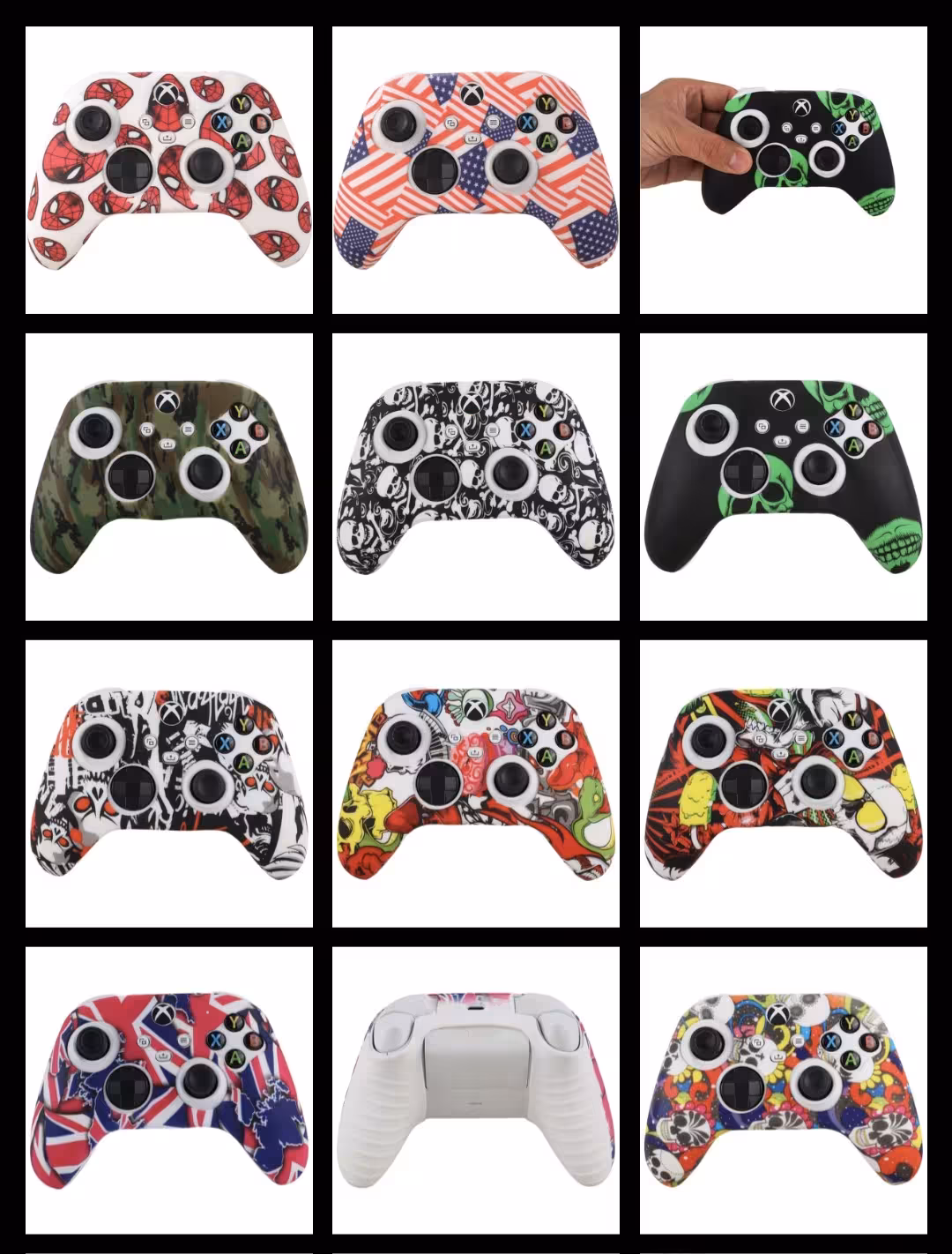 روکش دسته بازی Xbox X/S طرح های مختلف جور (حداقل خرید 5 عدد)