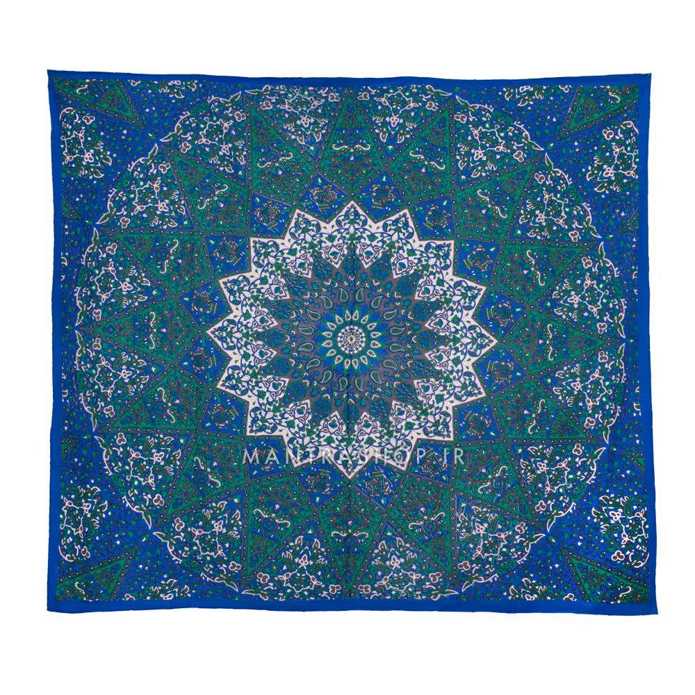 بکدراپ تپستری هندی طرح ماندالا (روتختی دو نفره) کد 247