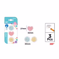 سر مدادی و پاک کن گل ام پی کد PG154-09 بسته 3 عددی