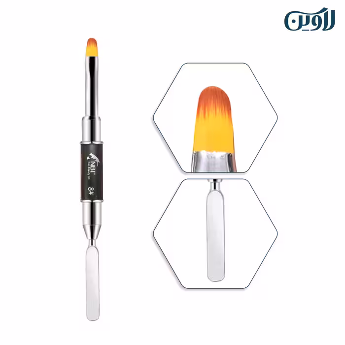 قلم کاشت ژل ناخن ان بی آی زبان گربه ای دوسر Nbi شماره 8
