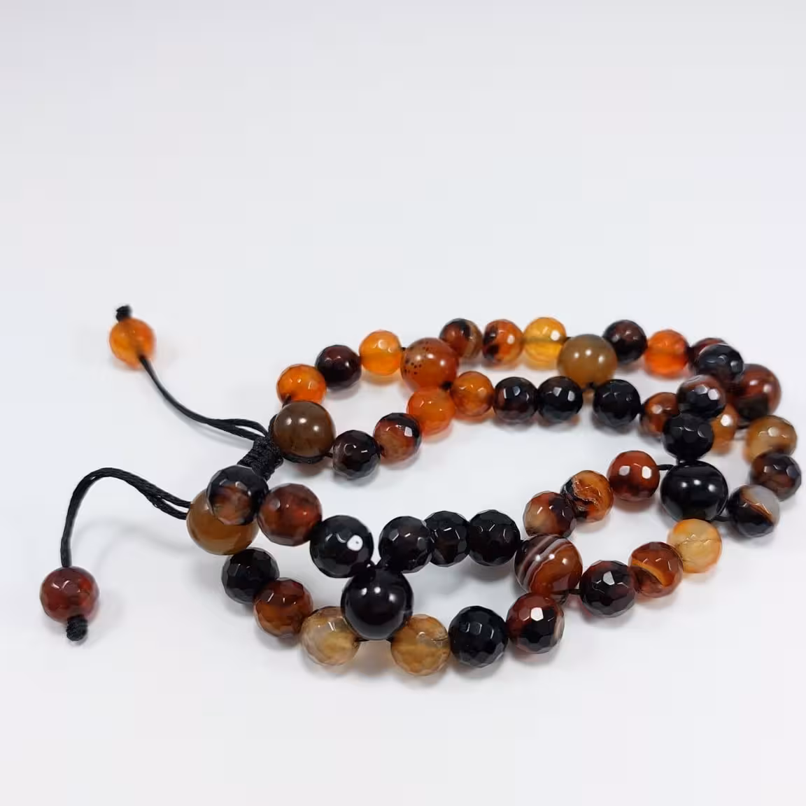 دستبند فری سایز عقیق سلیمانی تراش کدY 7700