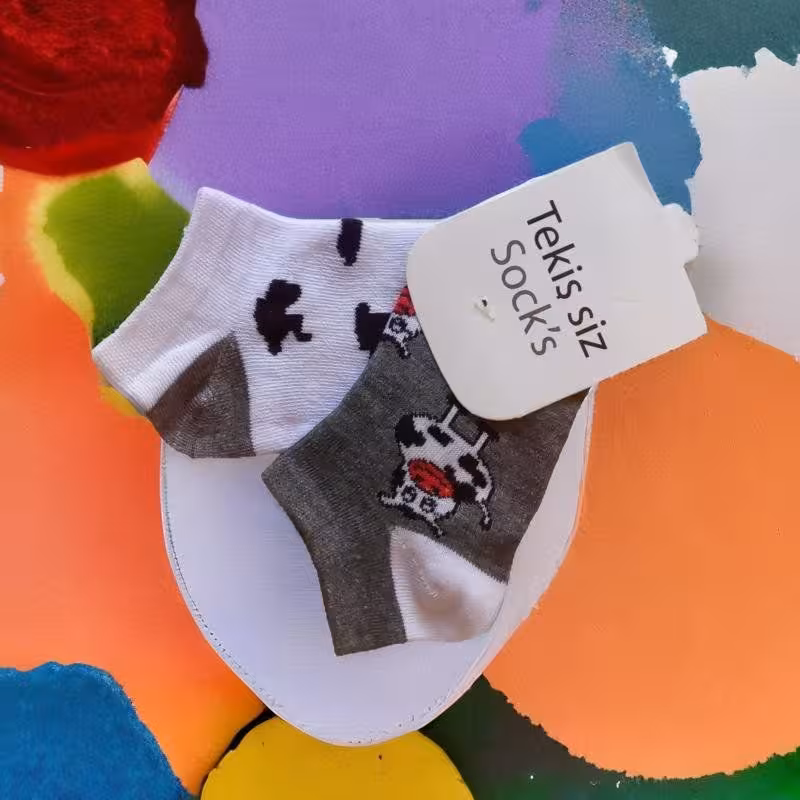 جوراب پسرانه طرح گاو