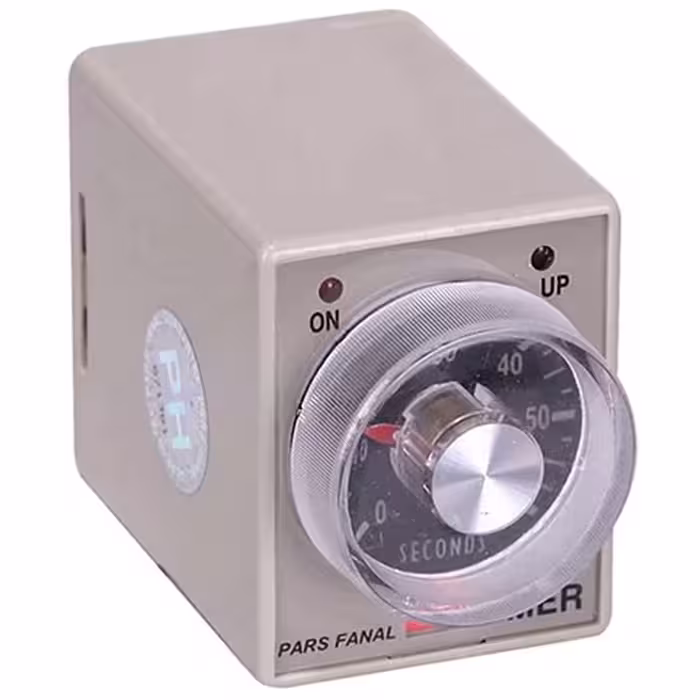 تایمر تابلویی 60 ثانیه ستاره مثلث با سوکت 220 ولت، برند پارس فانال مدل PFTAH3-60S.