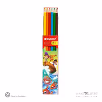 مداد رنگی 6رنگ جعبه مقوایی الیپون