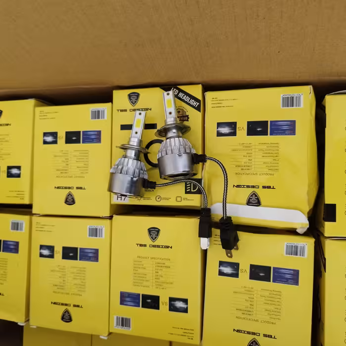 هدلایت خودرو C6 H7 رنگ سفید بسته 2 عددی h7