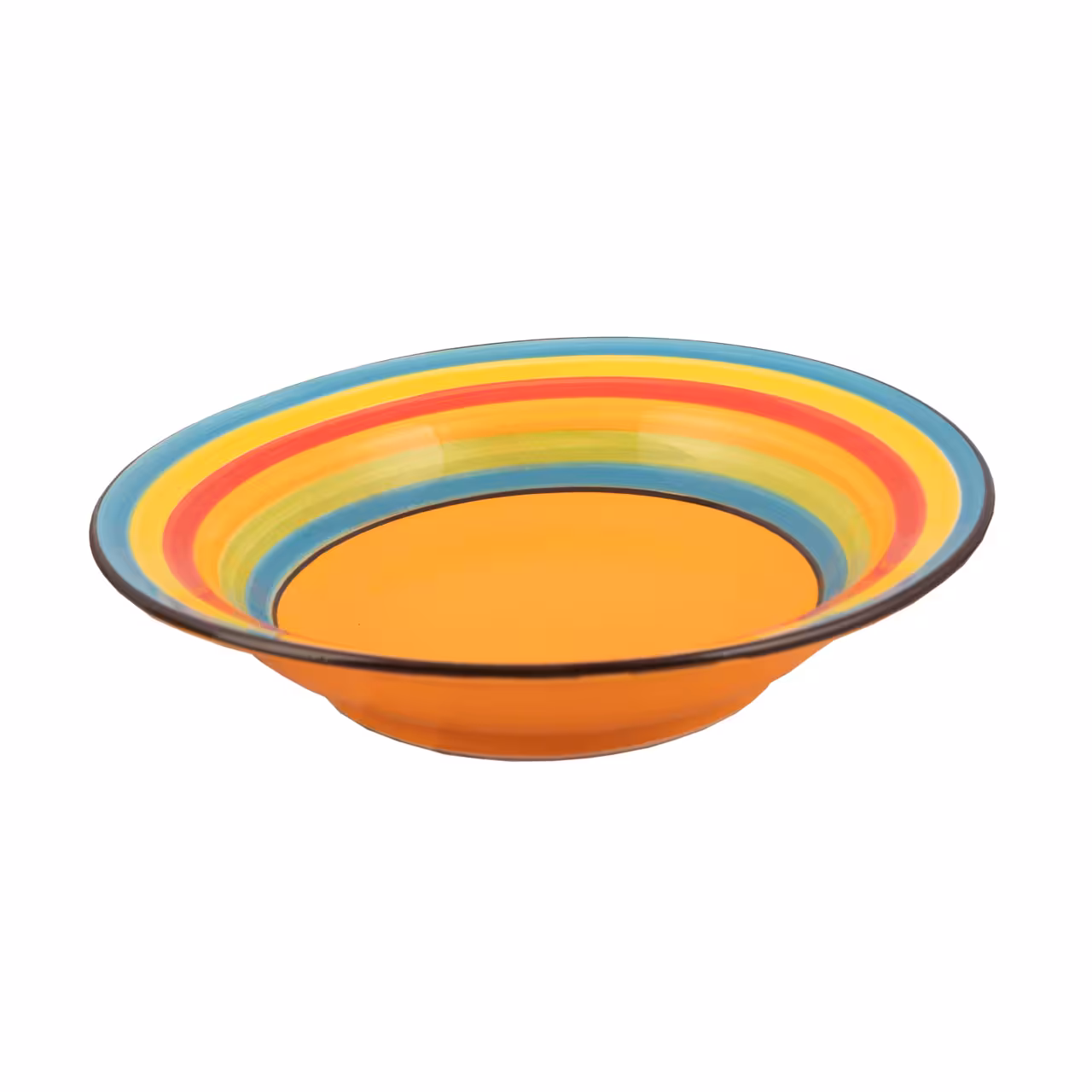 خورشت خوری سفالی طرح رنگین کمان کد 90