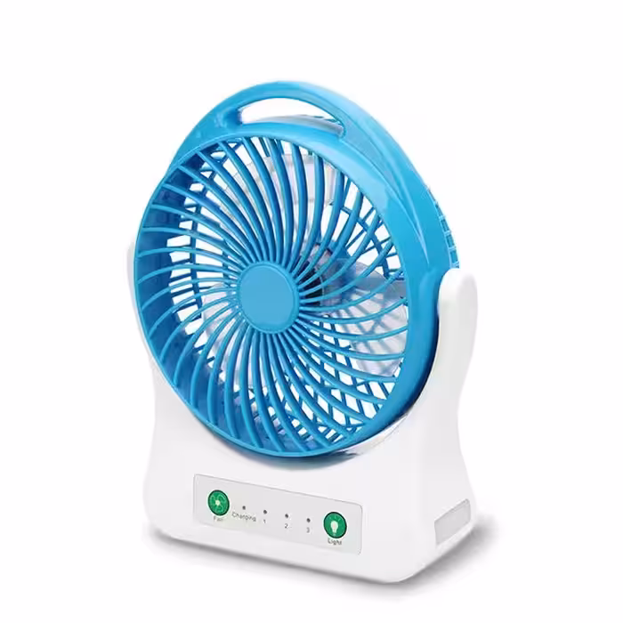 پنکه شارژی رومیزی ویداسی آبی WD-202