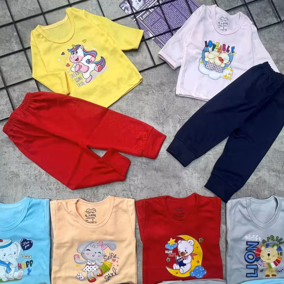 بلوز شلوار نوزادی سایز 1تا5 مناسب 0تا2سالگی